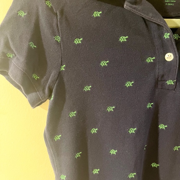Classic Pique polo shirt womens xs navy blue turtle critter - Picture 6 of 6